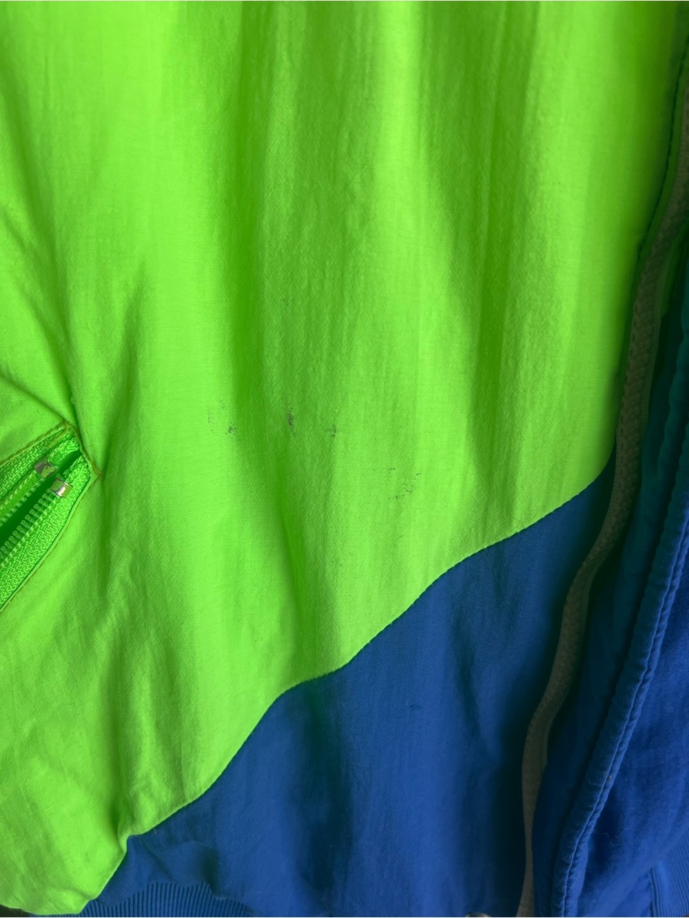Men’s Neon Green & Blue Racing Performance Jacket - Picture 5 of 7